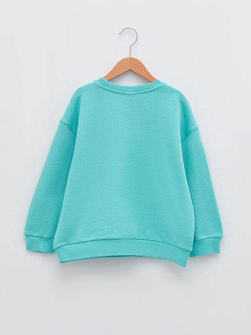 Bisiklet Yaka Bask?l? Uzun Kollu Erkek ?ocuk Sweatshirt - Waikiki фото 2