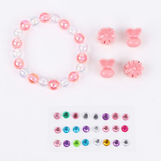 Детские накладные ногти на новый год «Новогоднее настроение», 12 шт., подарочный набор с браслетом и заколками