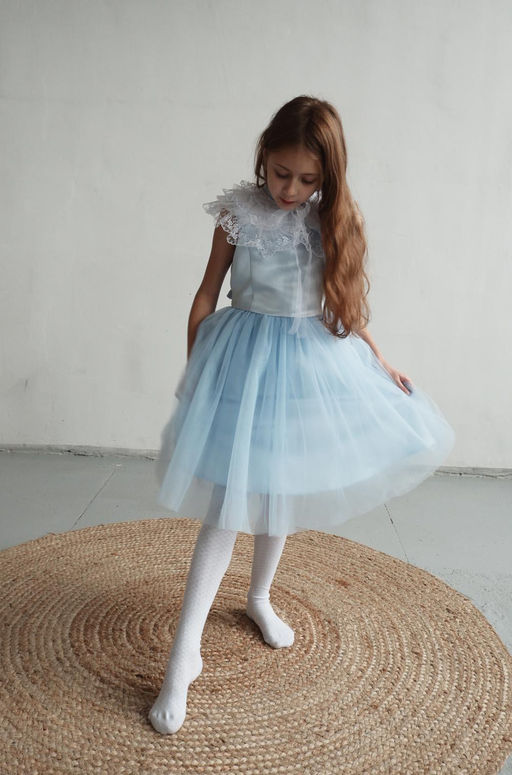 А22-4 Платье для девочки МУЗА голубой