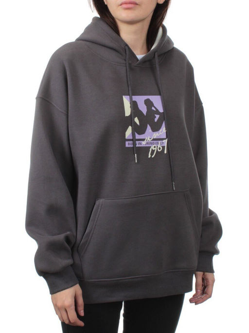 2310PG-19901 GRAY Толстовка женская (100% хлопок) - Fashion фото 7