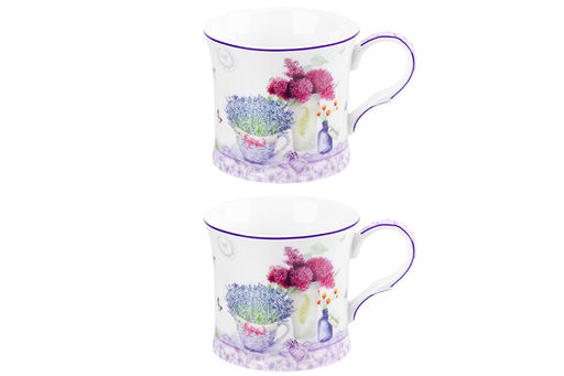 Набор 2 кружек 250 мл 11,5*8,5*7,7 см Лаванда, NEW BONE CHINA - Elan gallery фото 4