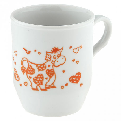 Кружка детская фарфоровая 210мл, форма Русское поле, с ручкой, шелкотрафаретная печать, деколи в ассортименте (Россия) - Домашняя мода фото 7