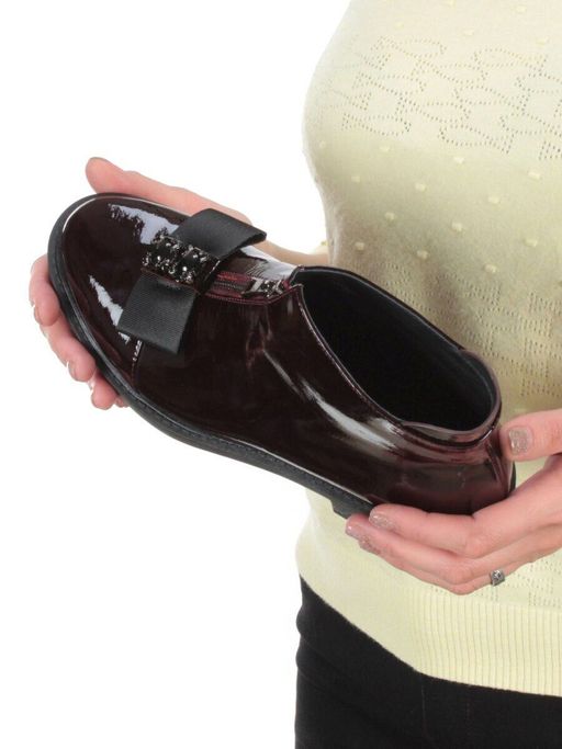 01-CA104-3 WINE Ботинки женские (натуральная кожа, байка) - No name фото 2