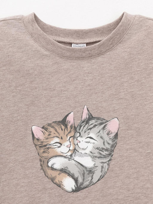 КР 302809/кофейный меланж к575 фуфайка (футболка) для дев - Crockid фото 5