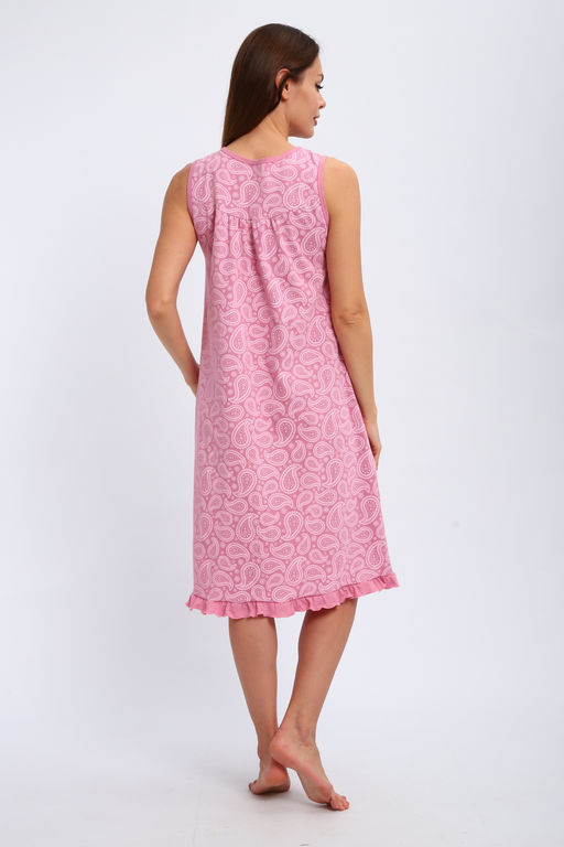 Ночная сорочка из кулирки Василиса лиловая огурцы - Амадэль фото 17