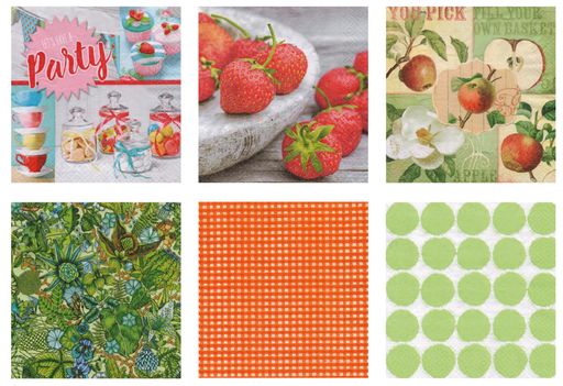 Love2art салфетки бумажные АССОРТИ 3х слойные SDD 33 x 33 12 шт. Набор №1217-04 Летняя вечеринка