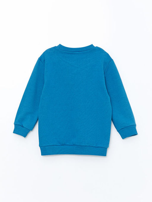 Bisiklet Yaka Uzun Kollu Bask?l? Erkek Bebek Sweatshirt ve E?ofman Alt 2li Tak?m - Waikiki фото 3