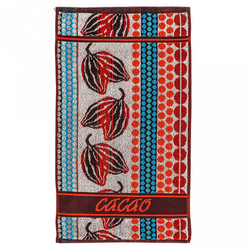 Полотенце кухонное махровое 30х60см, пестротканое, плотность 420гр/м2, хлопок 100%, "Какао" (Россия)