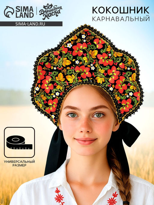 Карнавальный кокошник Русско-народный, ягоды