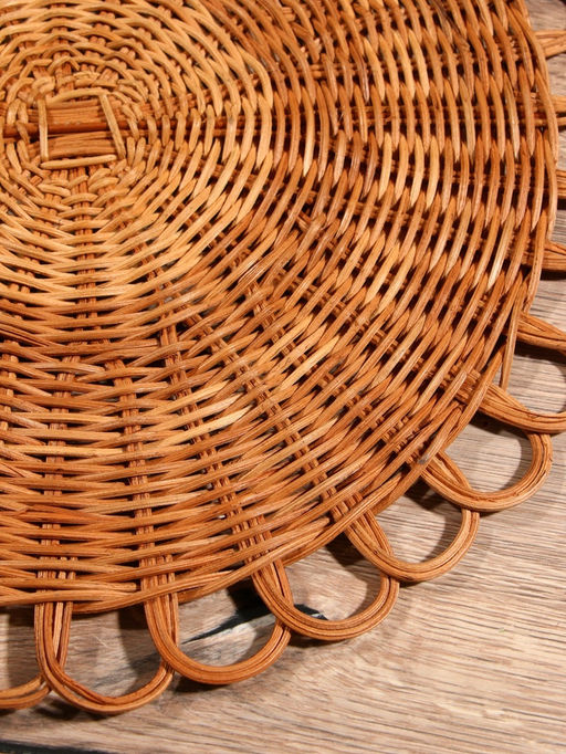 Подставка под горячее, 40×40×1 см, ротанг