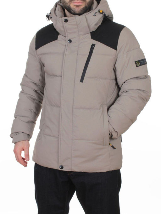 D6263 GRAY/BEIGE Куртка мужская зимняя (200 гр. холлофайбер)
