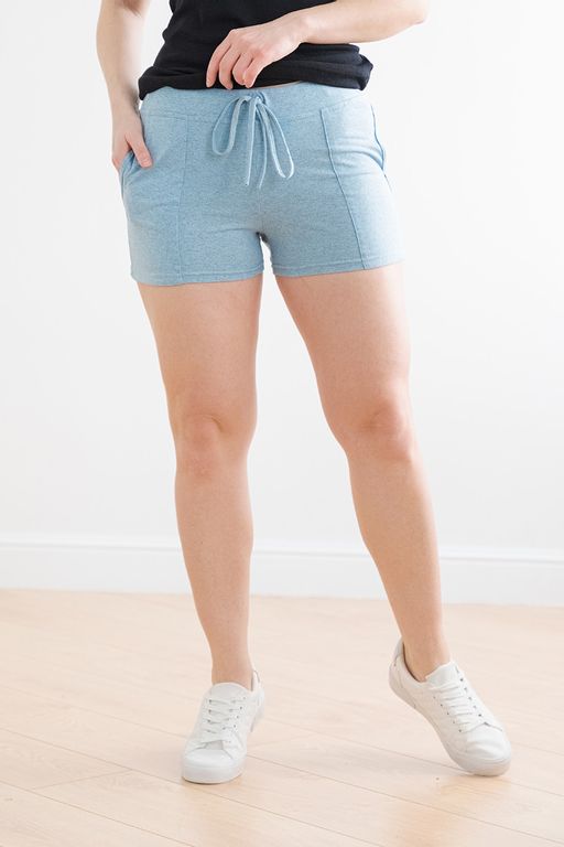 Шорты женские из кулирки Молодежные голубой