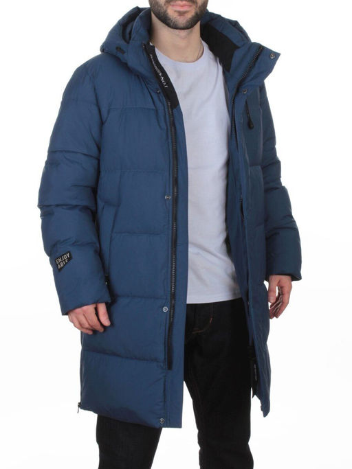 6591 BLUE Куртка мужская зимняя (200 гр. холлофайбер)
