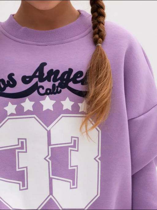 Свитшот 33 детский девочка графит - София фото 24