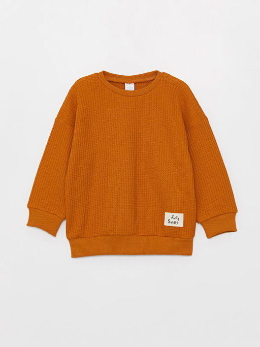 Bisiklet Yaka Bask?l? Erkek Bebek Sweatshirt ve Pantolon 2li Tak?m - Waikiki фото 2