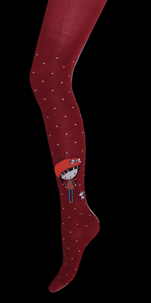 БРЕСТСКИЕ 3280 SCHOOL КОЛГОТКИ ДЕТСКИЕ (рисунок) т.бордовый - Conte elegant фото 4