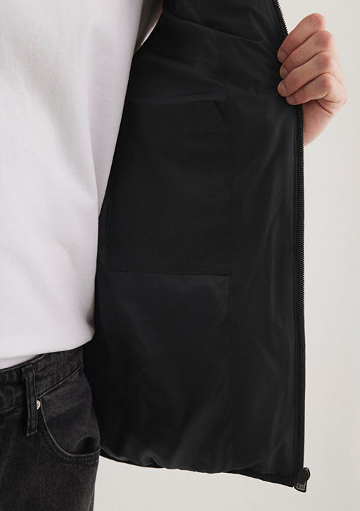 Mavi Jeans Detayl? Kapusonlu Siyah Sisme Yelek  фото 7