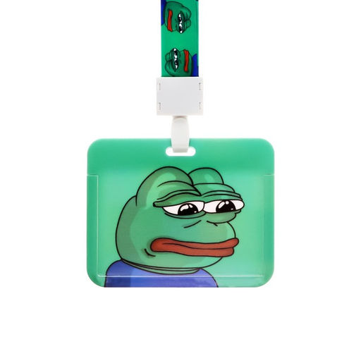 Бейдж горизонтальный, внешний, 100 х 80мм, внутренний 52 х 82мм, лента 42 см, Лягушка - Calligrata фото 2