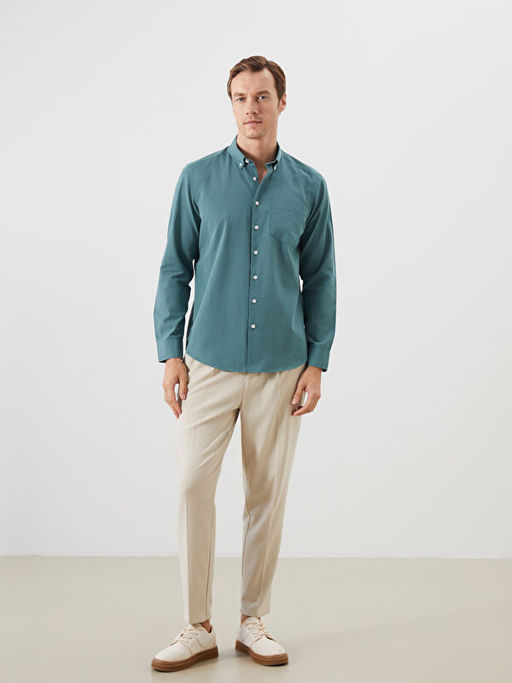 Regular Fit Uzun Kollu Poplin Erkek G?mlek