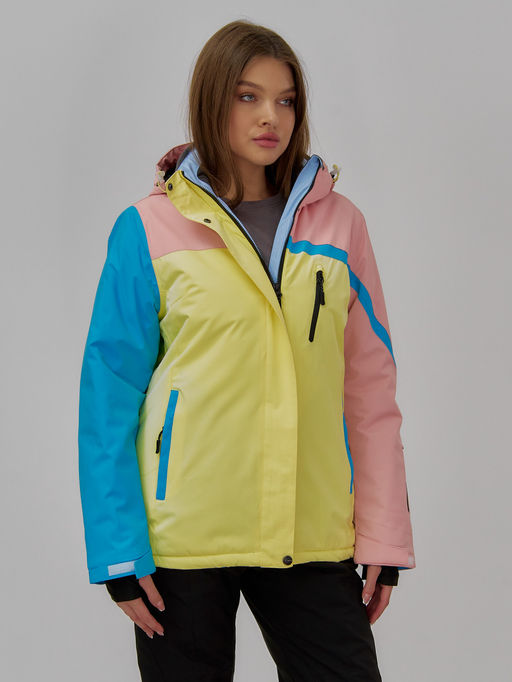 Горнолыжный костюм женский зимний желтого цвета 016J - Chunmai фото 14