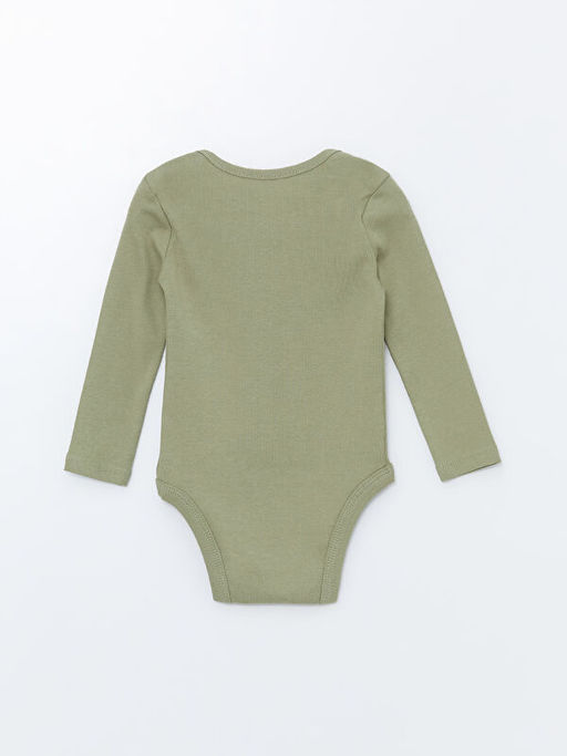 Bisiklet Yaka Bask?l? Erkek Bebek ??t??tl? Bodysuit 2li