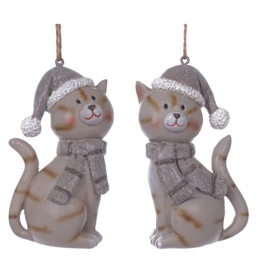 Фигурка декоративная подвесная "Кошка", L5 W4 H9 см, 2в.