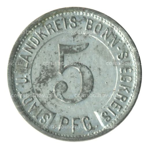 5 пфеннигов 1919 года Германия  Нотгельд (Бонн)