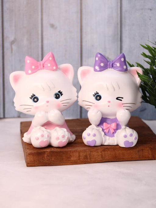 Копилка Milly Cat, purple (18 см), пластик