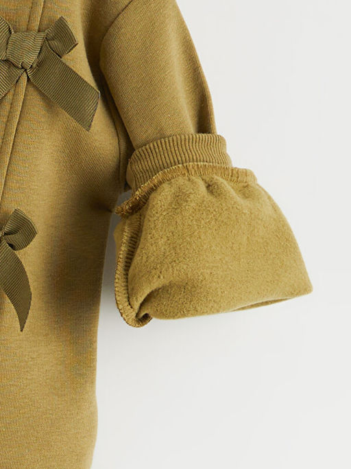 Bisiklet Yaka Fiyonk Detayl? K?z ?ocuk Sweatshirt