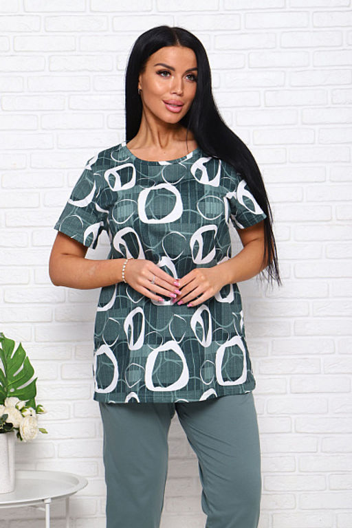 Костюм с бриджами (00983, зеленый) - Плиона фото 12