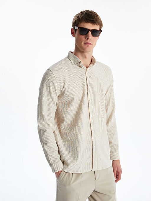 Slim Fit Uzun Kollu Erkek G?mlek