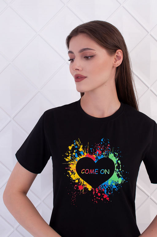 Арт. 9356 Туника женская 44-52 (5 шт) Цвет:черный - Калинка фото 4