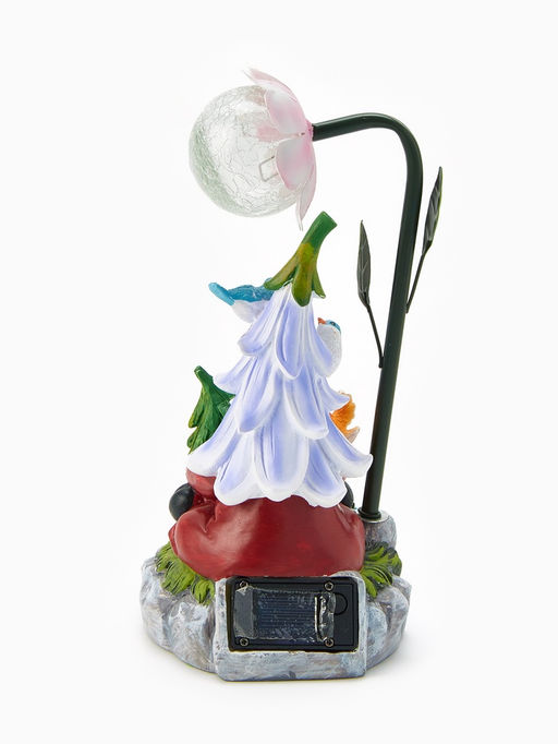 Садовая фигура из полистоуна «Гном лесничий», 25×14×12 см, с подсветкой