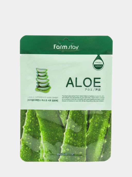 Маска тканевая с Алоэ FARMSTAY Visible Difference Mask Sheet Aloe, 23ml
