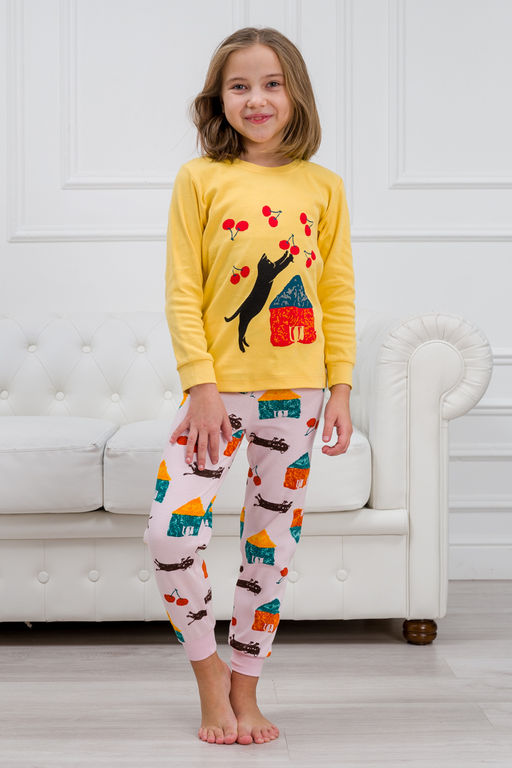 Пижама детская из интерлока Улыбка кот игрун - Амадэль фото 3