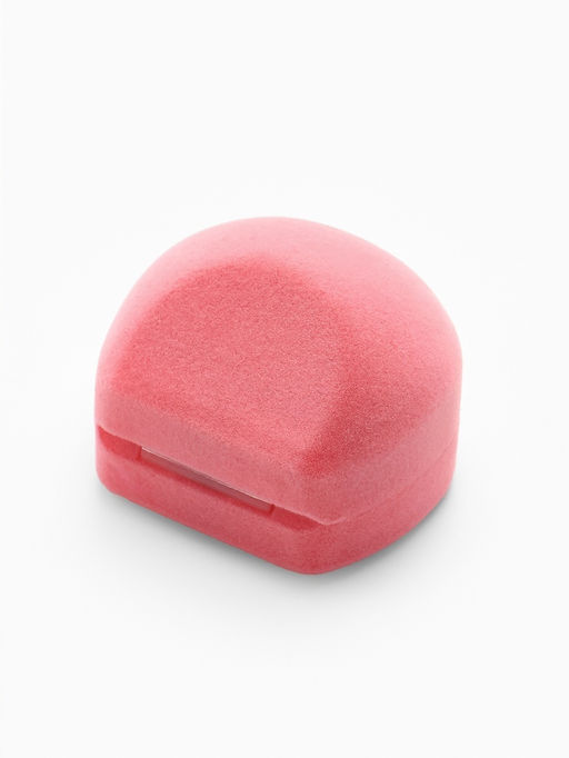 Футляр под кулон, серьги, кольца Кнопка, бархатный, 5.3?5?3.3 см, розовый