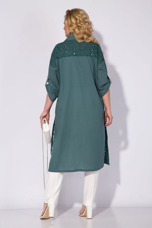 Костюм Liliana 1306-Бр-Л белый+серо-зеленый  фото 4