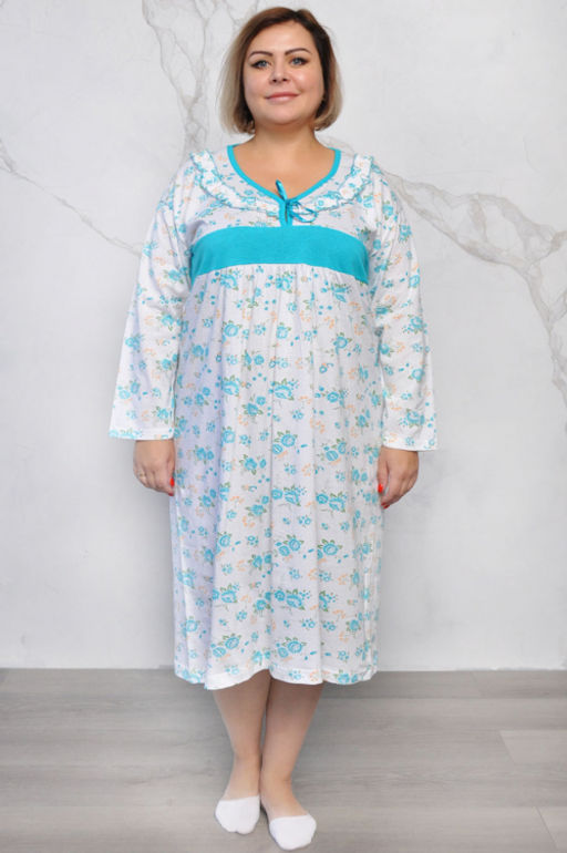 Арт. 2580 Ночная сорочка с дл. рукавом Цвет:ассорти - Калинка фото 2