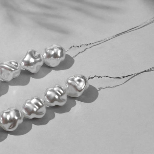 Бусины пластиковые на нити «Жемчуг», 10 мм, набор 120 шт., цвет белый