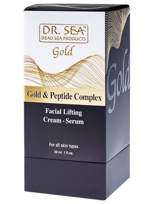 503 DS Серия GOLD Крем-сыворотка для лица c лифтинг- эффектом с золотом и пептидным комплексом 30 мл. - Dead sea фото 3