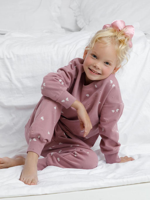 К 1587/морозная вишня,зайки на поляне пижама дет - Crockid фото 3