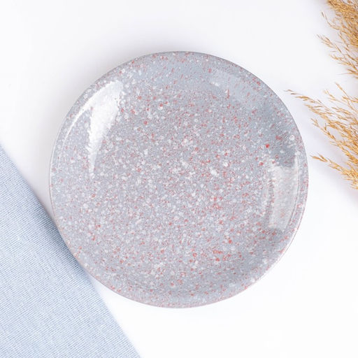 Набор тарелок для блинов Псковский гончар «Ромашка двойная», 7 предметов: 6 шт. d=16 см, 1 шт. d=24 см, серый