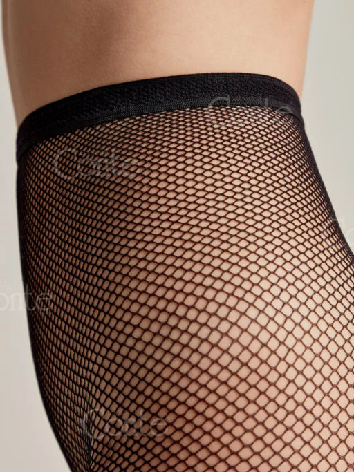 Колготки Conte Elegant Rette medium сетка черные  фото 5