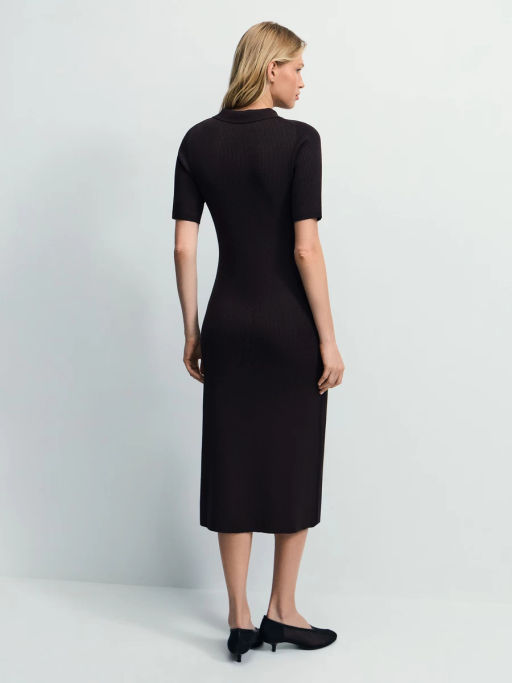 Вязаное платье поло из вискозы / Zarina  фото 7