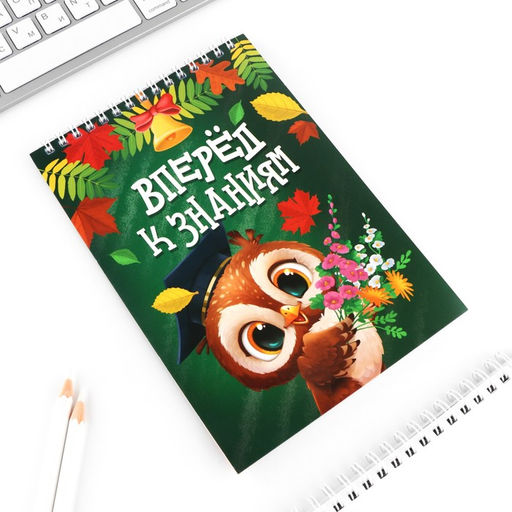 Блокнот А5, 40 л на гребне Вперед к знаниям - Artfox фото 4