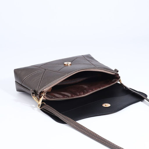 Сумка-клатч на магните, длинный ремень, цвет бронзовый - Simaland фото 7