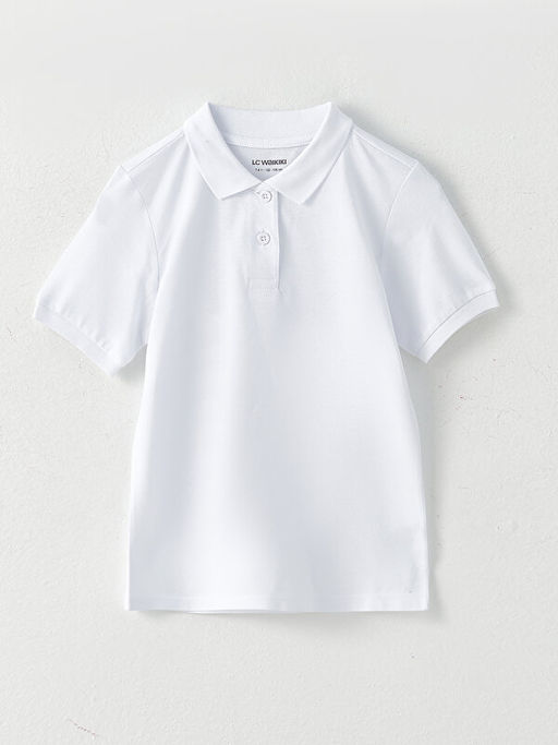 Polo Yaka Basic Pamuklu K?z ?ocuk Ti??rt 2li - Waikiki фото 3