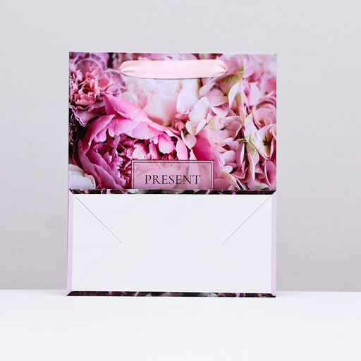 Пакет подарочный ламинированный вертикальный PRESENT, 23?27?11.5 см