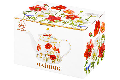 Чайник 1 л 23*13*17 см Маки NEW BONE CHINA - Elan gallery фото 8
