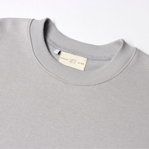 Футболка с нашивкой женская MIST Base, светло-серая, размер 50